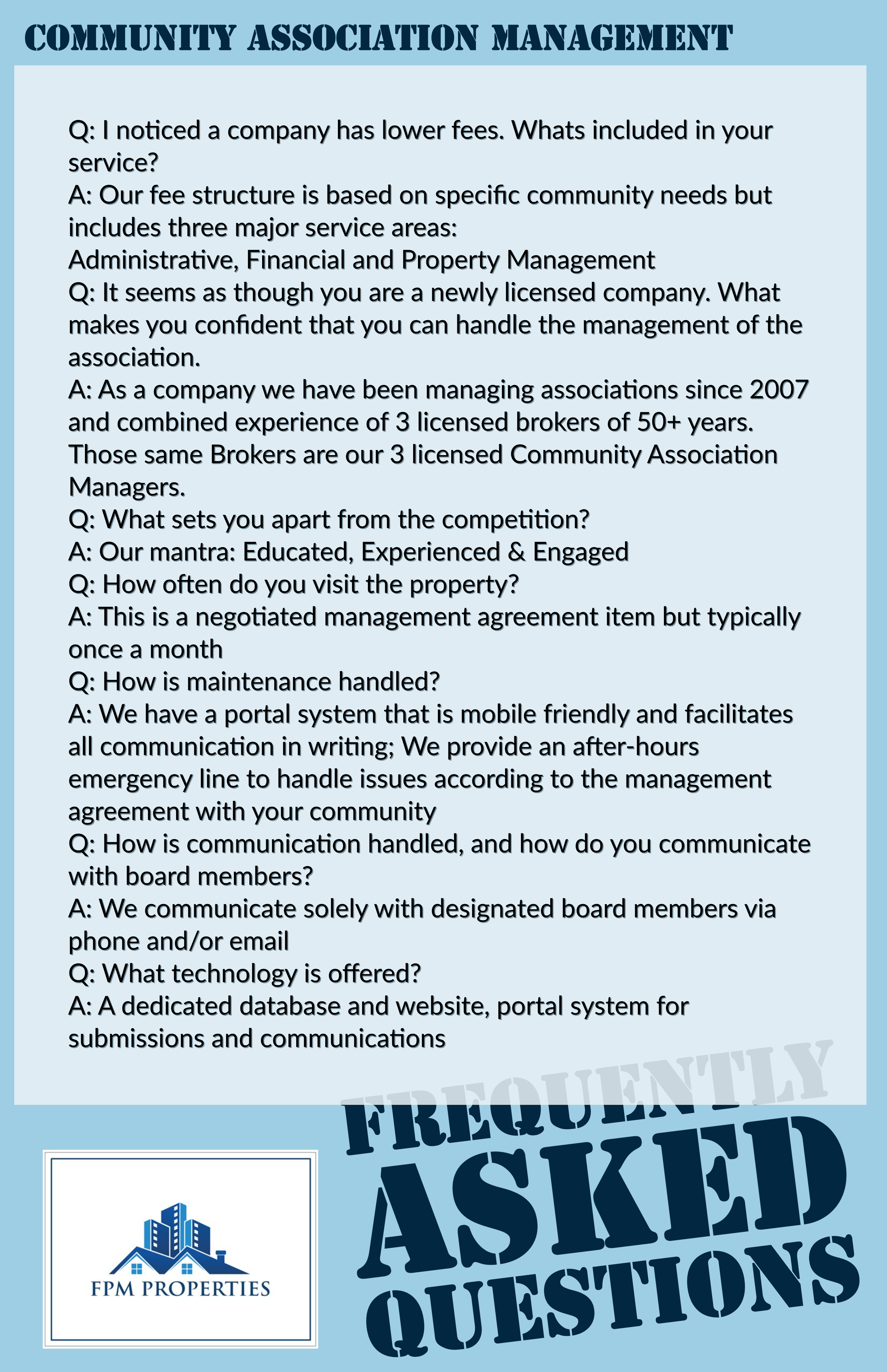 Associations CAM FAQ